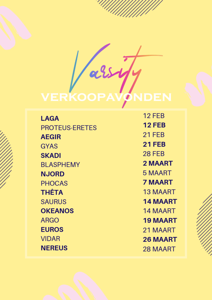 Varsity-verkoopavonden